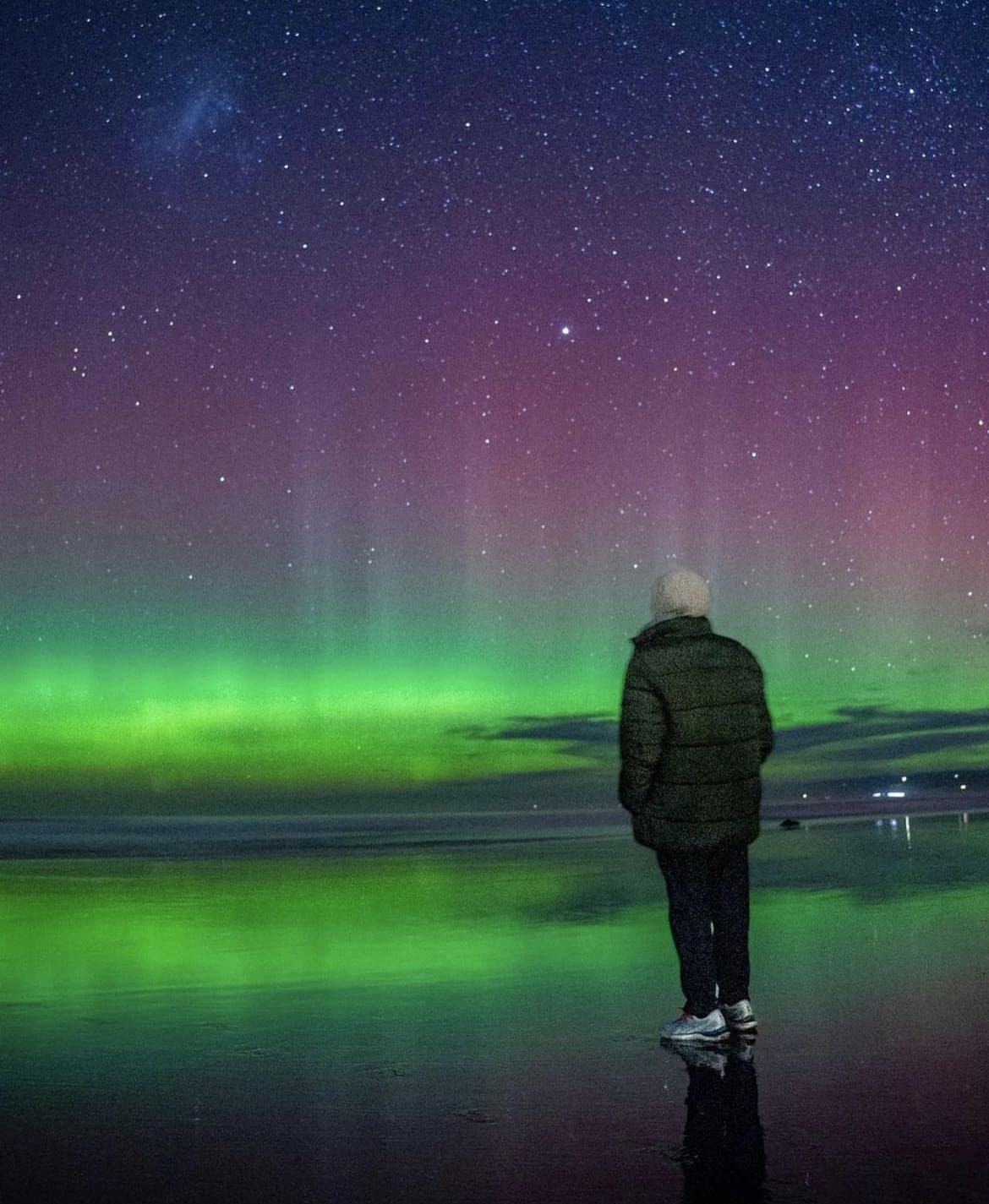 Aurora Australis, seen from Dunedin, New Zealand